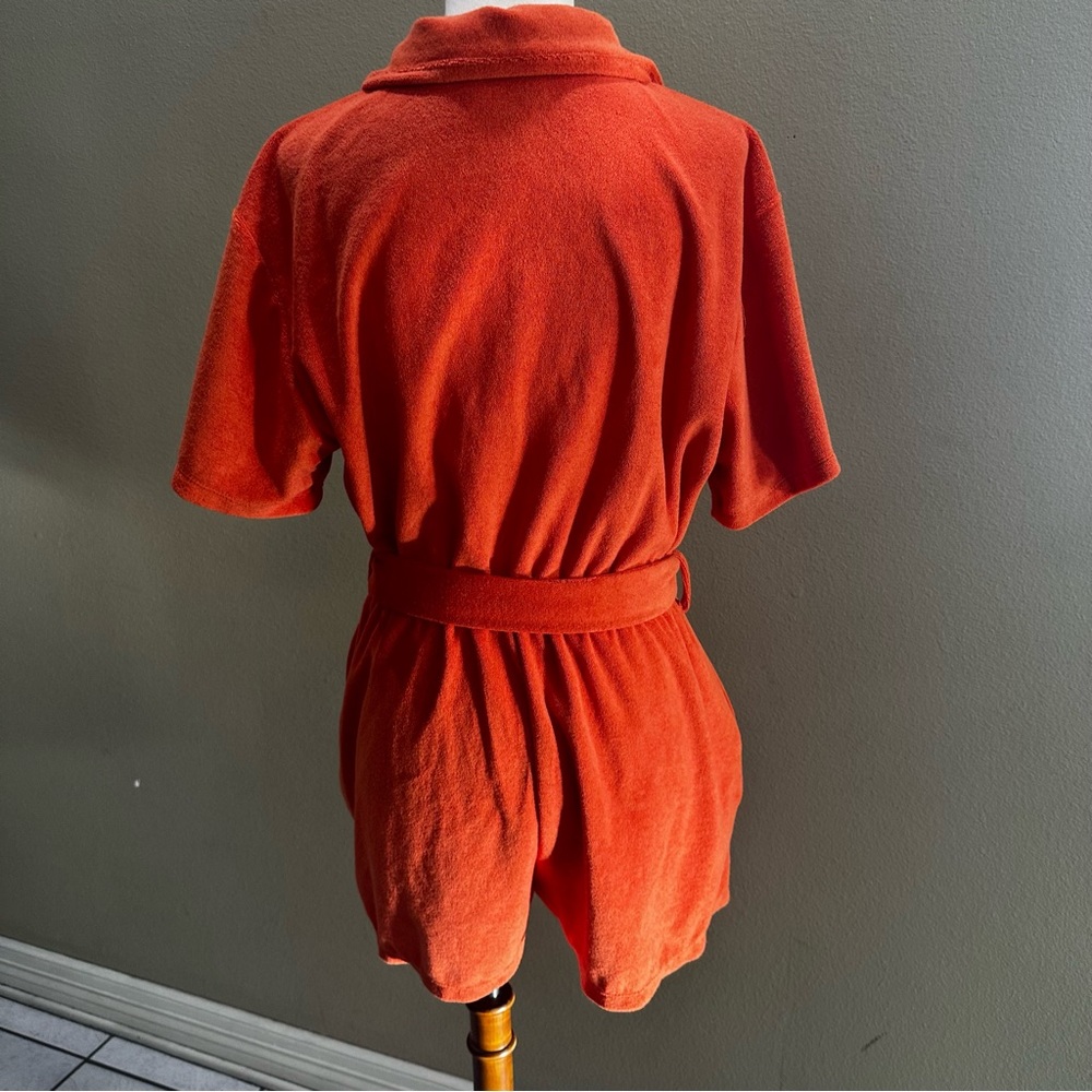 Beach Riot Orange Button-Up Romper - Picture 10 of 12